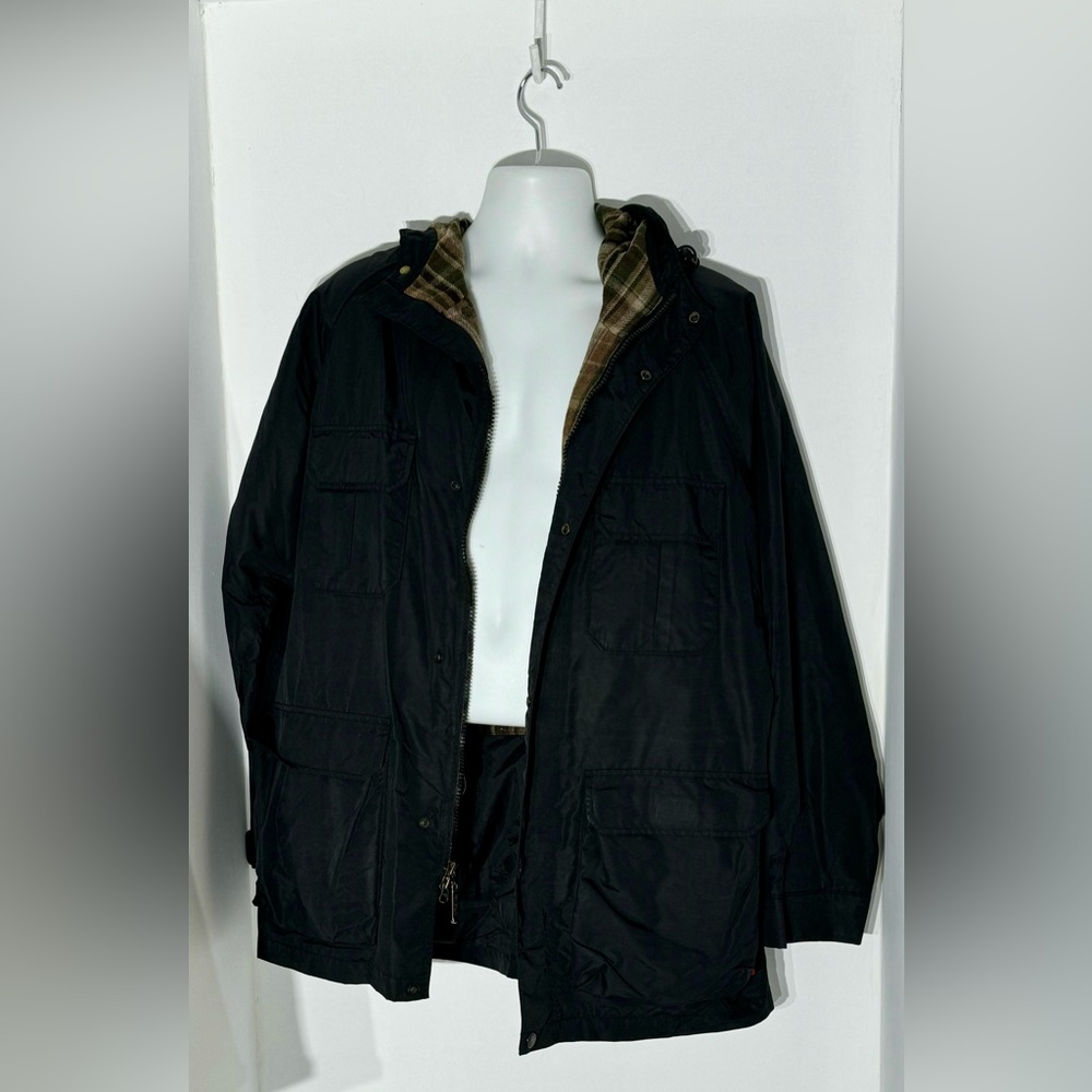 Woolrich jacket L. Black, wool lining. Excellent condition